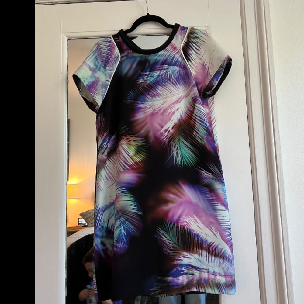 Sandro Multicolor Palm Print Dress